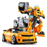 Boneco Transformers Bumblebee Vira Carrinho Camaro Amarelo 