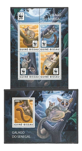 2015 Wwf Fauna- Galago- Guinea Bissau (bloques) Mint