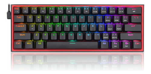 60% Redragon K617 Fizz Con Teclado Mecánico Rgb Ligero Para