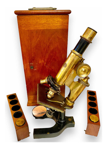 Hermoso Microscopio Antiguo Bausch & Lomb Año 1906 Estuche