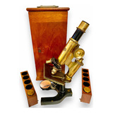 Hermoso Microscopio Antiguo Bausch & Lomb Año 1906 Estuche
