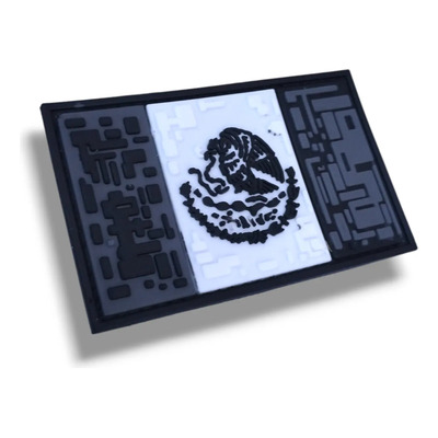 Parche Táctico Bandera México Gris Insignia Con Velcro | MercadoLibre
