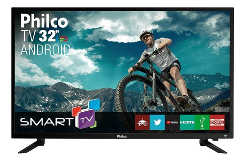 Smart Tv Led 32 Polegadas Philco Ptv32n87sa Hd Cor Preto