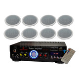 Combo Musica Funcional Bluetooth +8 Parlantes Embutir 5''