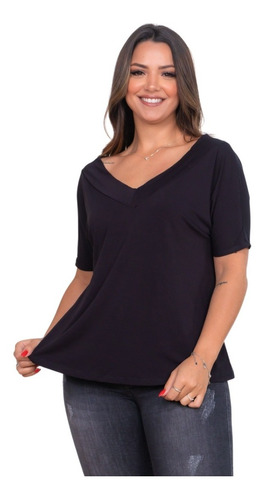 Blusa Ciganinha Blusinhas Soltinhas Feminina Gola V Premium