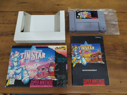 Tin Star Snes P/ Super Nintendo C/ Caixa E Manual Original 