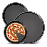 Set 3 Talla Platos Charola Hornear Pizza No Adhesivo Molde