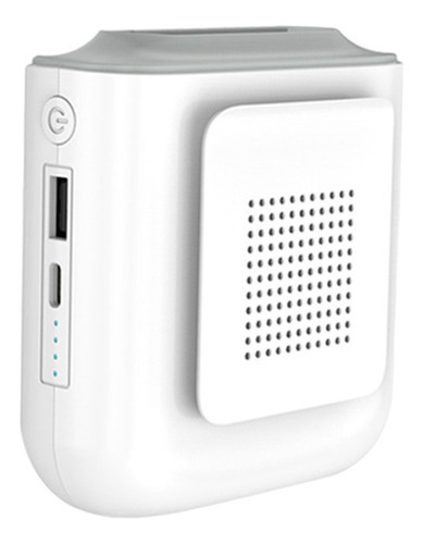 Mini Ventilador Personal Usb Recargable 4000mah Eléctrico Color Blanco