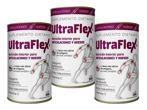 Ultraflex Colágeno Hidrolizado Huesos Articulaciones 300 X 3