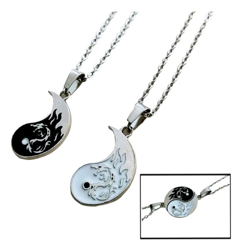 Collares Para Parejas Ying Yang  / Amor/ Promesa/dragón 