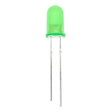 100 Unidades Led 5mm Verde Difuso 1,9-2,1v 567-570nm