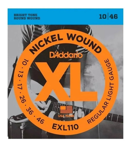 Encordado D Addario 010 Guitarra Electrica 6 Cuerdas