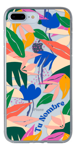 Funda Para iPhone Para Mujer Flores Personalizada Con Nombre