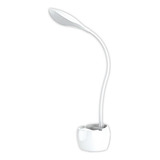 Lampara Velador De Escritorio Flexible Led 9w Usb Esq4-9w-b Color De La Estructura Blanco Color De La Pantalla Blanco