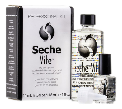 Esmalte De Uñas Seche Vite Dry Fast Top Coat Professional Ki