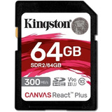 Cartão Memória Kingston Sd Xc 64gb React Plus 300mb/s Uhs-ii