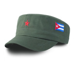 Gorra Estrella Bordada Bandera Cuba Fidel Che Visera Corta 