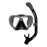 Kit De Mergulho Máscara E Snorkel Cressi Ikarus Semi Dry