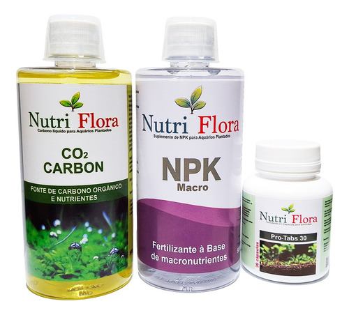 Fertilizantes Nutri Flora Npk + Carbon + Pro-tabs 