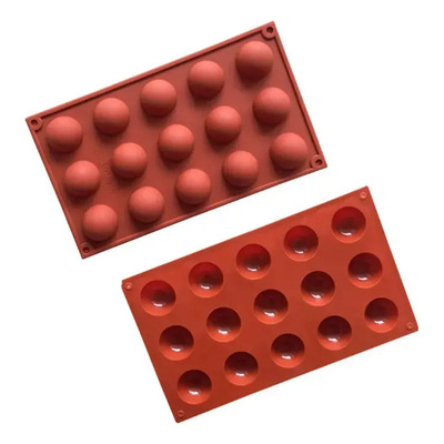 Molde Silicón Profesional Media Esfera Chica 15 Chocolates | Meses sin interés