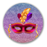 Capa Para Painel Redondo Temático Carnaval Folia Festa