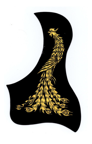 Golpeador Para Guitarra Acústica Pickguard Golden Peacock