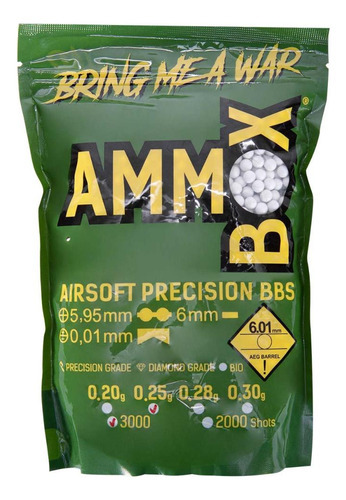 Bbs Munição Airsoft Feasso Premium Federaty 0.25g 3000un