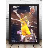 Pôster Quadro Kobe Bryantt Moldura Com Vidro  33x43 Cm #3