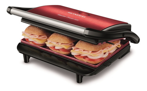 Sanduicheira Grill Red Ceramic Mondial 1000w Antiaderente