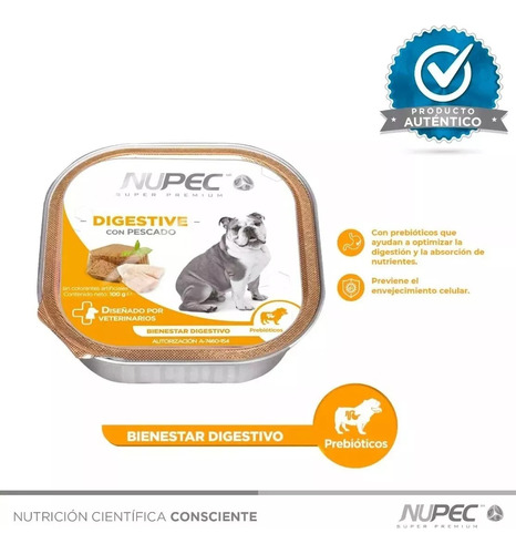 Nupec Digestive Pescado Húmedo Cluster 4 Latas 100gr