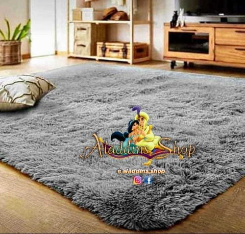 Alfombras Peludas Livianas 180x200 Cm  Gris