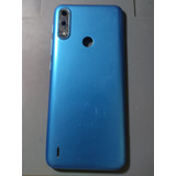 Carcaça Tampa Traseira Moto E7 Power Azul 35#