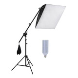 Kit Iluminação Estúdio Led 60w Softbox 40x60 Com Girafa