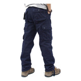 Overol Casual Cargo Pants Hombre Multi Bolsillo Baggy