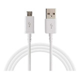 Cable V8 Micro Usb 3 Metros 2 Amper Carga Celular O Tablet Color Blanco