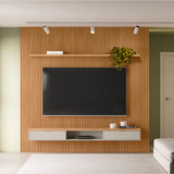 Panel De Tv Bossa Aruba Estancia Natural/off White 75 Sala