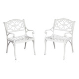 Homestyles -80 - Par De Sillas Para Exteriores, Color Blanc.