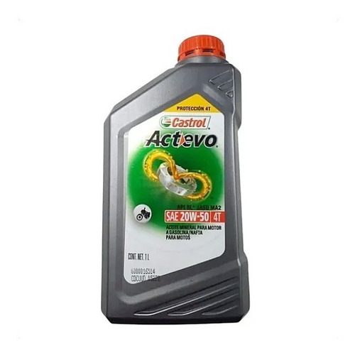 Aceite Castrol Actevo 20w50 4t Mineral X 1lt Jm Motos