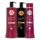 Haskell 3 Shampoos Quina Cavalo Forte 1l + Progressiva 500ml