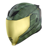 Casco Para Moto Integral Icon Airflite  Verde  Battlescar 2 Talla Xl 