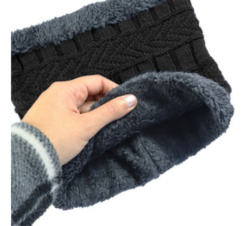 Kit Gorro E Cachecol Estilo Gola Inverno Frio Touca 24cm