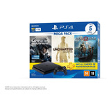 Console Playstation 4 1tb Bundle Hits 7 - Call Of Duty: Modern Warfare, Uncharted: The Nathan Drake Collection, God Of War - Playstation 4 (versão Nac