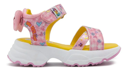 Sandalia Juvenil Abierta Moda Distroller Velcro Rosa 18-26