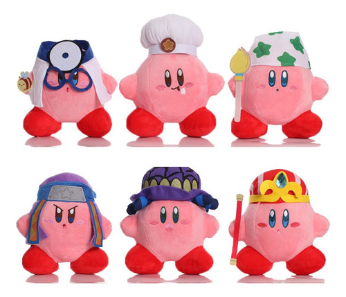 6 Piezas De Peluche Kirby, Regalo Para Niños, 20 Cm