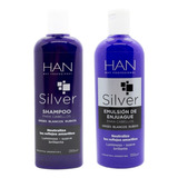 Han Silver Shampoo + Acondicionador Matizador Rubios Grises