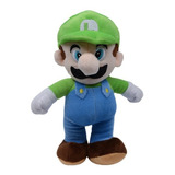 Boneco Pelúcia Luigi Super Mario Bros Com 25 Cm