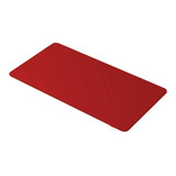 Desk Pad Grande Couro Vermelho Feltro Costurado Básico