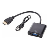 Adaptador Convertidor Hdmi A Vga Con Plug 3.5 + Cable Audio