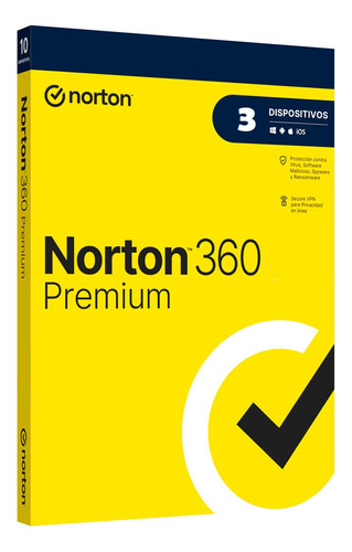 Antivirus Norton 360 Premium - 3 Dispositivos - 2 Años Act