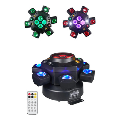 Luces Dj Con Cabezal Móvil Y Control, Lámpara De 6 Brazos